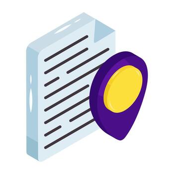 A unique design icon of file location vector