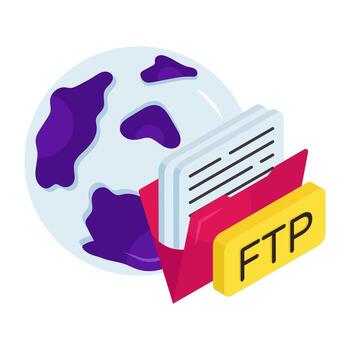 A unique design icon of ftp folder vector