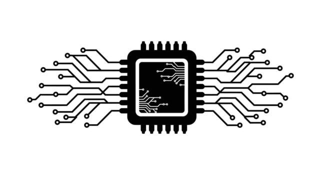 A circuit board with a circuit board on it vector