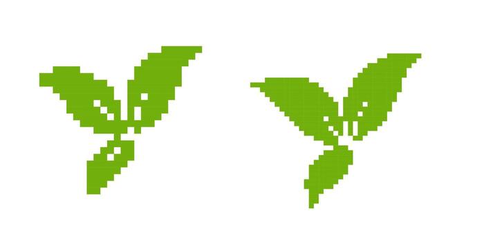 Retro 8-bit pixel art key design for game concept and decoration vector