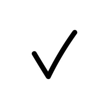 caja icono con sencillo estilo y claro marca de verificación para selección y validación propósitos vector