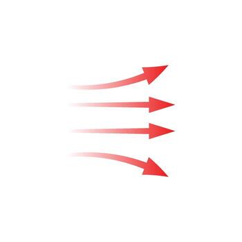 Arrow illustrations showing flow and motion with dynamic movement and directional design vector