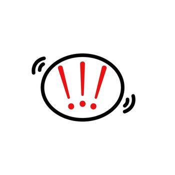 Exclamation mark inside circle alert symbol with motion lines signaling urgency or warning vector
