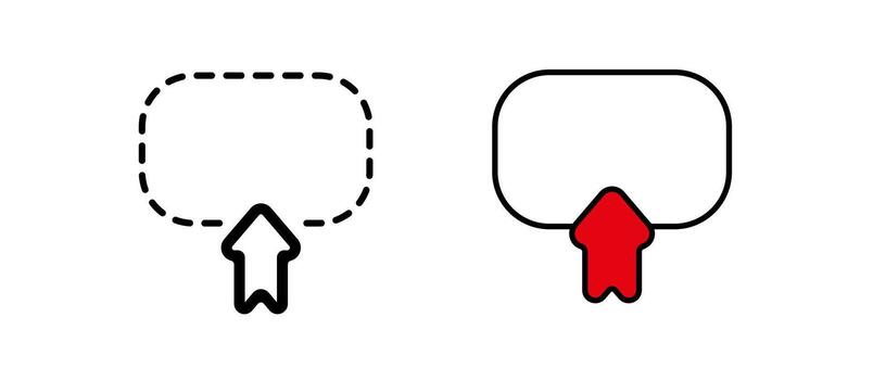 Highlight arrow annotation pointers for interface guidance and note-taking vector