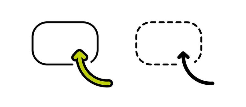 Highlight with colorful arrows and hand pointers in minimal ui annotation icons vector