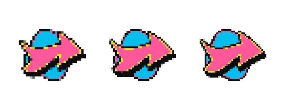 Retro pixel art question mark design for puzzles and games vector