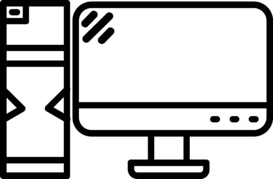 Desktop Computer System vector