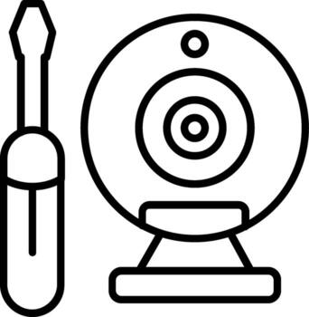 web leva cámara vector