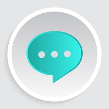 Modern Gradient Chat Bubble Icon for Messaging and Communication Apps vector