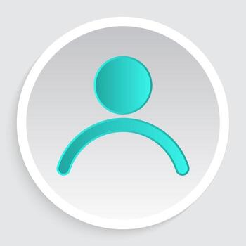 User Profile Icon with Modern Gradient Blue Design vector