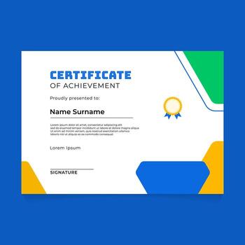 Certificate Design with Abstract Rounded Triangle Composition Border vector