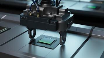 en robot är arbetssätt på en maskin den där är på en tabell video