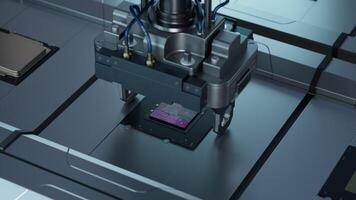 en maskin den där är arbetssätt på en dator video