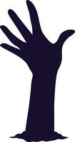 Halloween Zombie Hand Silhouette vector
