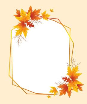 Autumn Leaves Frame Background, and Hand Drawn Frame Autumn Background, Maple Leaf Autumn Background vector