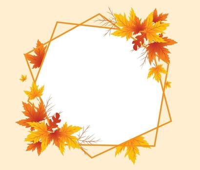 Autumn Leaves Frame Backgrounds and Hand Drawn Frame Autumn Backgrounds, Maple Leaf Autumn Background vector