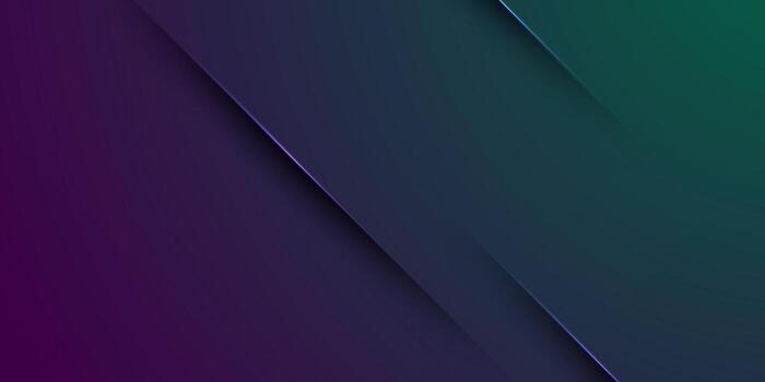 Abstract gradient dark purple and green background. Realistic shadow texture background. Simple futuristic banner background. vector