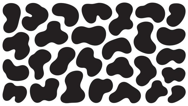 Scattered Random Silhouette Pattern Featuring Irregular Shapes Covering Full Frame Bold Minimal Abstract Illustration vector
