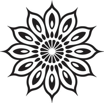 soltero limpiar silueta de intrincado resumen decorativo forma sin costura mínimo dos dimensional modelo vector