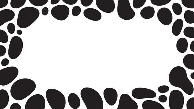 completar marco silueta modelo con irregular resumen formas artístico decorativo sin costura negrita ilustración vector