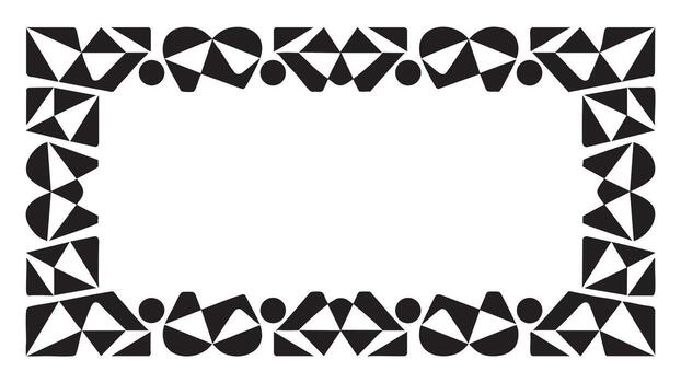 Seamless Repeating Pattern Designed As Abstract Silhouette Frame Clean Two Dimensional Artistic Decorative Layout vector