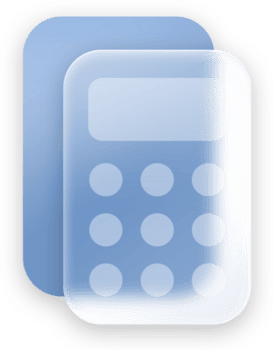 calcolatrice pulsante e icona elementi, vetromorfico trasparente e lucido stile per ui UX applicazione design. png