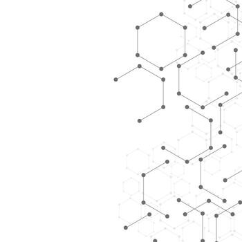 Technology hexagon pattern. Abstract geometric shape technology digital hi tech isolated on white background vector