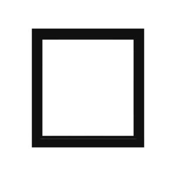 Black square frame icon on white background for design vector