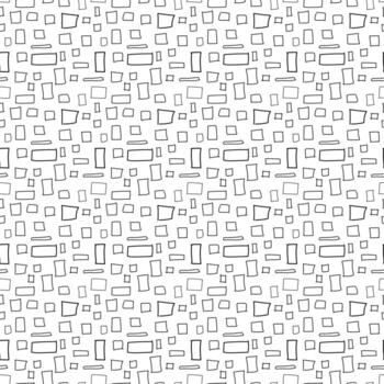 Seamless pattern with doodle rectangle shape. Hand drawn sketch element. vector