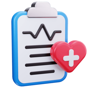 3D Icon Medical Report Heart Health png