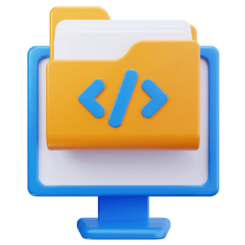 3d ícone monitor codificação rede desenvolvimento png