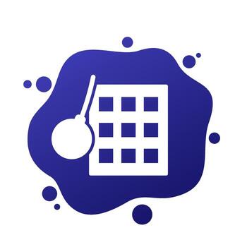 building demolition icon with wrecking ball vector