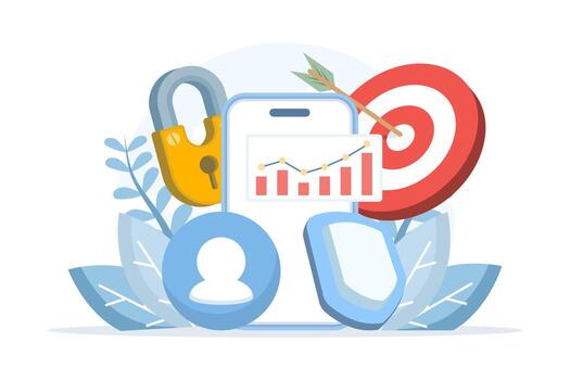 Flat illustration of zero-party data for personalized marketing. Concept of collecting user information directly to build customized experiences without relying on third-party cookies. vector