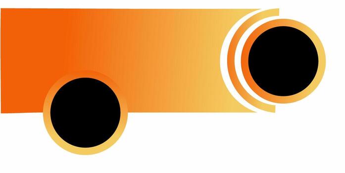 Orange and Yellow Abstract Design Template with Circular Frames for Media vector