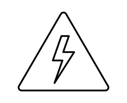 Warning Symbol for Electrical Hazards in Triangle Shape with Lightning Bolt vector
