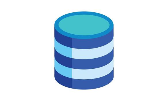 base de datos cilindro icono datos almacenamiento servidor tecnología vector