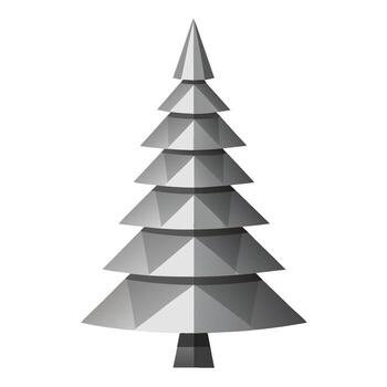 A christmas tree with a triangular base vector