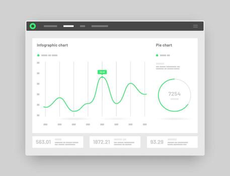 web aplicación tablero ui y ux equipo. elementos de infografia utilizar en presentación plantillas, móvil aplicación y corporativo informe. 02 vector