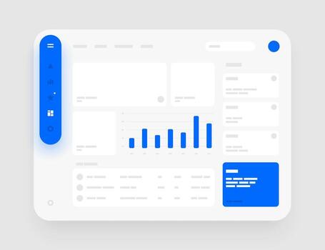 aplicación barra lateral menú concepto. wireframes pantallas tablero ui y ux equipo diseño. utilizar para móvil aplicación o sitio web. 01. vector