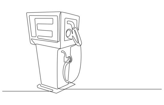 repostaje gas pistola dispensador soltero continuo línea Arte. vector