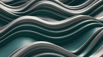 3d Renderização do ondas dentro uma azul e branco cor video