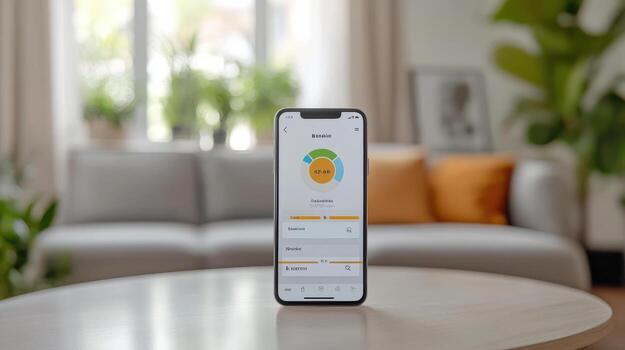 Smart home app on iphone photo