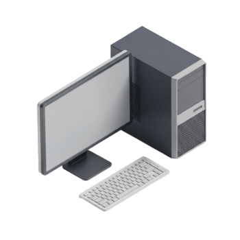 computador Área de Trabalho com teclado e monitor png