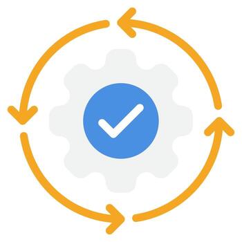 proceso mejoramiento para negocio automatización vector