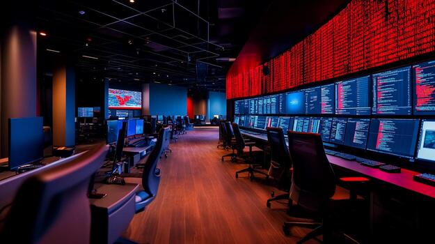 CuttingEdge Technology Control Room A Glimpse into the Future of Data Monitoring and Management photo