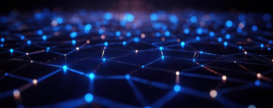 Abstract Network Visualization Digital Connectivity and Global Data Flow photo