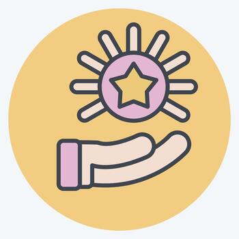 Icon Wishes. related to New Year symbol. color mate style. design editable vector