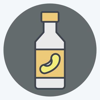 Icon Soy Milk. related to Beverages symbol. color mate style. design editable vector