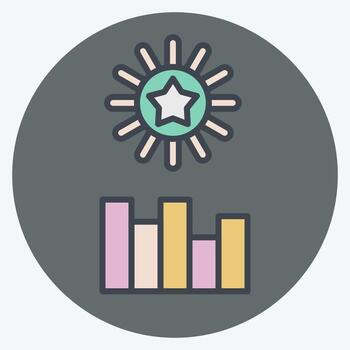 Icon New Year. related to New Year symbol. color mate style. design editable vector