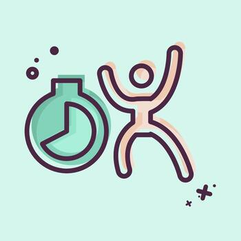 Icon Countdown. related to New Year symbol. MBE style. design editable vector